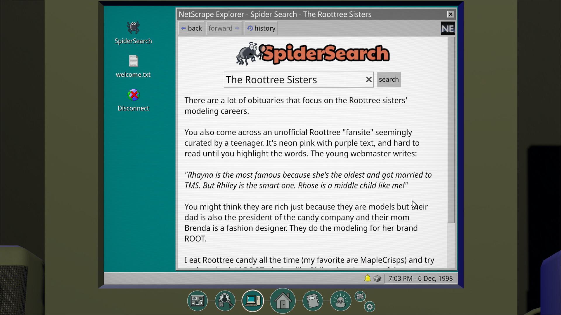 A perfectly serviceable recreation of 90s internet